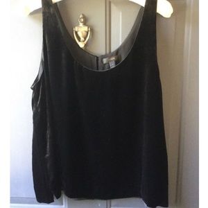 J. Crew Black Velvet Tank Top